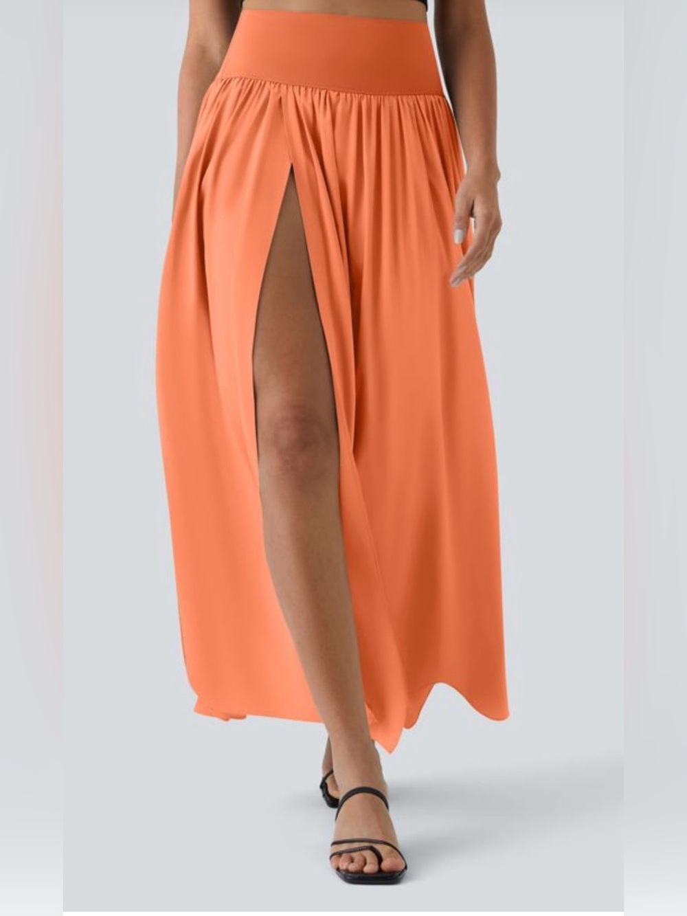 Halara Breezeful™ High Waisted Split 2-in-1 Flowy Maxi  Skirt XL NWT